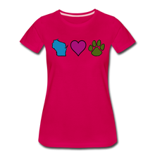 Load image into Gallery viewer, WI Loves Pets Contoured Premium T-Shirt - dark pink