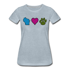 Load image into Gallery viewer, WI Loves Pets Contoured Premium T-Shirt - heather ice blue