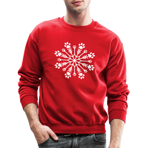 Paw Snowflake Classic Sweatshirt - red