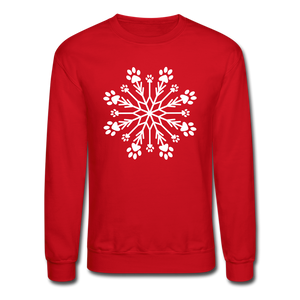 Paw Snowflake Classic Sweatshirt - red