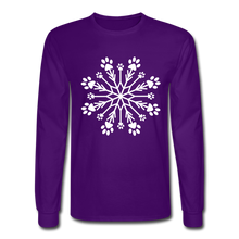 Load image into Gallery viewer, Paw Snowflake Classic Long Sleeve T-Shirt - purple