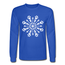 Load image into Gallery viewer, Paw Snowflake Classic Long Sleeve T-Shirt - royal blue