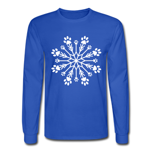 Paw Snowflake Classic Long Sleeve T-Shirt - royal blue