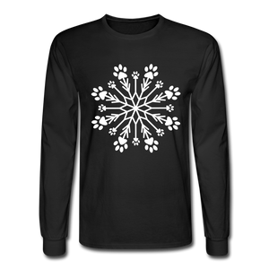 Paw Snowflake Classic Long Sleeve T-Shirt - black