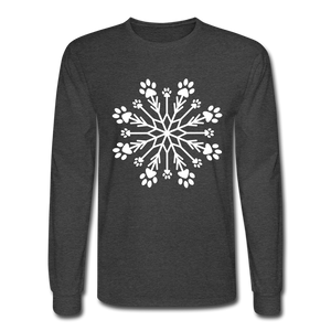 Paw Snowflake Classic Long Sleeve T-Shirt - heather black