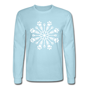 Paw Snowflake Classic Long Sleeve T-Shirt - powder blue