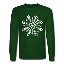 Load image into Gallery viewer, Paw Snowflake Classic Long Sleeve T-Shirt - forest green