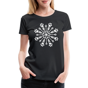 Paw Snowflake Premium T-Shirt - black