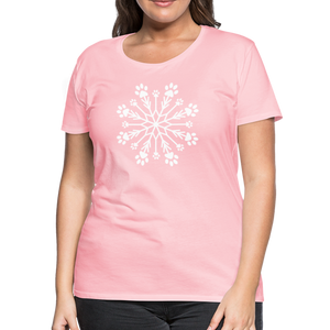 Paw Snowflake Premium T-Shirt - pink