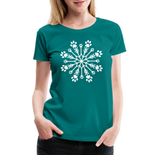 Load image into Gallery viewer, Paw Snowflake Premium T-Shirt - teal