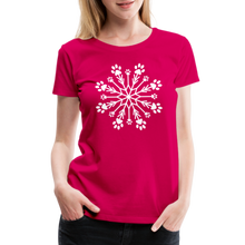 Load image into Gallery viewer, Paw Snowflake Premium T-Shirt - dark pink