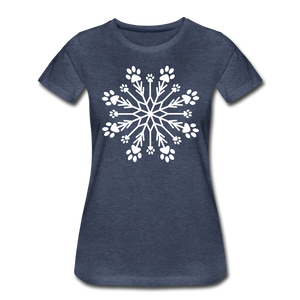 Paw Snowflake Premium T-Shirt - heather blue