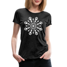 Load image into Gallery viewer, Paw Snowflake Premium T-Shirt - charcoal grey