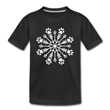 Load image into Gallery viewer, Paw Snowflake Kids&#39; Premium T-Shirt - black
