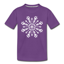 Load image into Gallery viewer, Paw Snowflake Kids&#39; Premium T-Shirt - purple