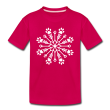 Load image into Gallery viewer, Paw Snowflake Kids&#39; Premium T-Shirt - dark pink