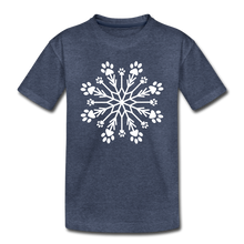 Load image into Gallery viewer, Paw Snowflake Kids&#39; Premium T-Shirt - heather blue