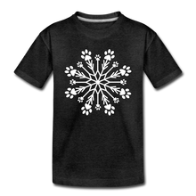 Load image into Gallery viewer, Paw Snowflake Kids&#39; Premium T-Shirt - charcoal grey