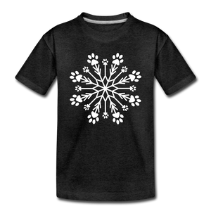 Paw Snowflake Kids' Premium T-Shirt - charcoal grey