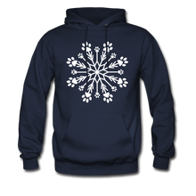 Load image into Gallery viewer, Paw Snowflake Classic Hoodie - navy