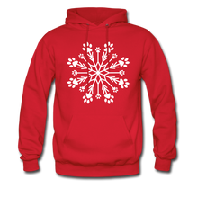Load image into Gallery viewer, Paw Snowflake Classic Hoodie - red