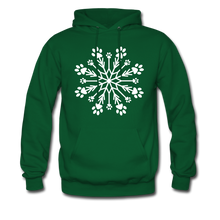 Load image into Gallery viewer, Paw Snowflake Classic Hoodie - forest green
