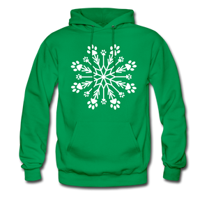 Paw Snowflake Classic Hoodie - kelly green