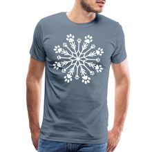 Load image into Gallery viewer, Paw Snowflake Premium T-Shirt - steel blue
