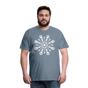 Paw Snowflake Premium T-Shirt - steel blue