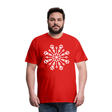 Load image into Gallery viewer, Paw Snowflake Premium T-Shirt - red