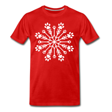 Load image into Gallery viewer, Paw Snowflake Premium T-Shirt - red