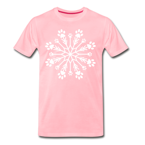 Paw Snowflake Premium T-Shirt - pink