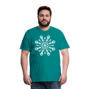 Paw Snowflake Premium T-Shirt - teal