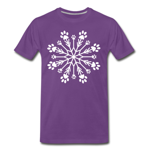Paw Snowflake Premium T-Shirt - purple