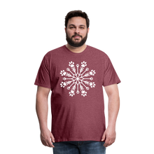 Load image into Gallery viewer, Paw Snowflake Premium T-Shirt - heather burgundy