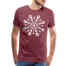 Load image into Gallery viewer, Paw Snowflake Premium T-Shirt - heather burgundy
