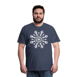 Paw Snowflake Premium T-Shirt - heather blue