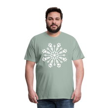 Load image into Gallery viewer, Paw Snowflake Premium T-Shirt - steel green