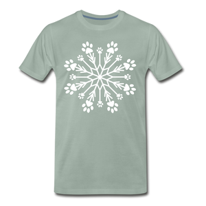 Paw Snowflake Premium T-Shirt - steel green