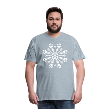 Load image into Gallery viewer, Paw Snowflake Premium T-Shirt - heather ice blue