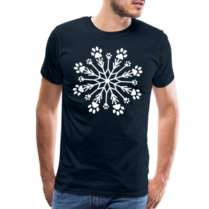 Paw Snowflake Premium T-Shirt - deep navy