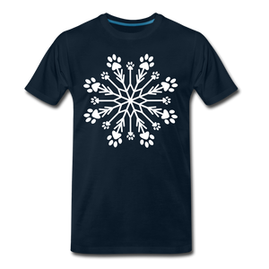 Paw Snowflake Premium T-Shirt - deep navy