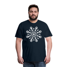 Load image into Gallery viewer, Paw Snowflake Premium T-Shirt - deep navy