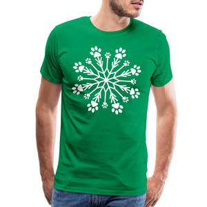 Paw Snowflake Premium T-Shirt - kelly green