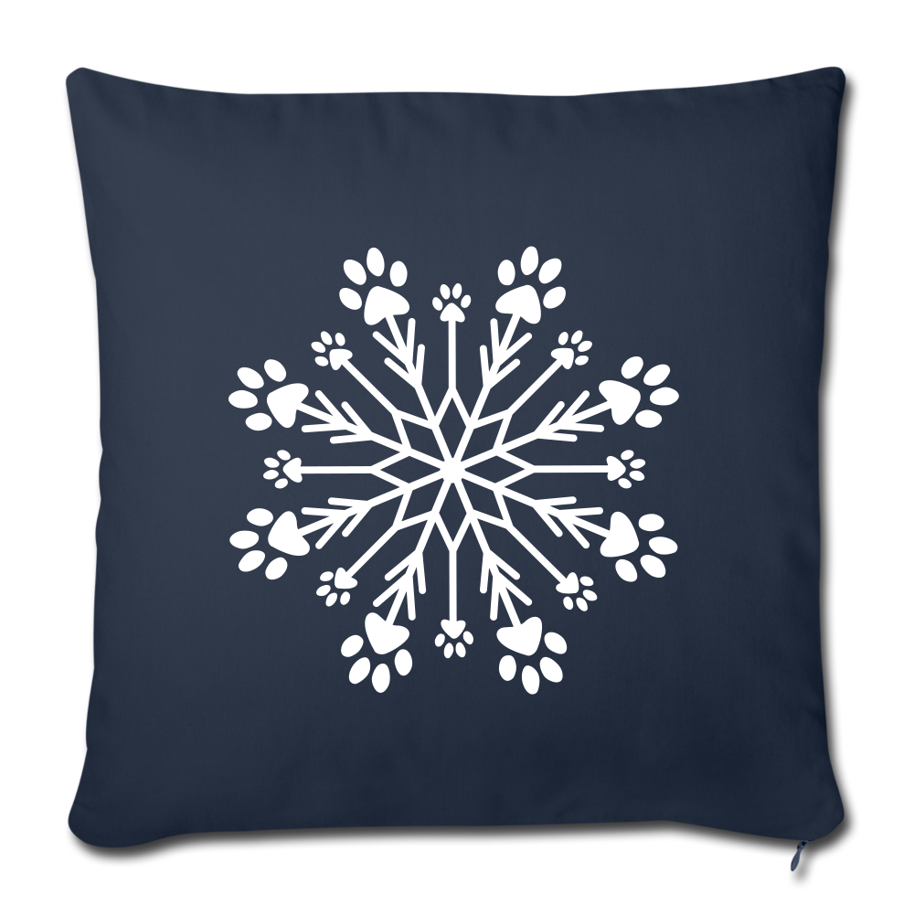 
                  
                    Paw Snowflake Throw Pillow Cover 18” x 18” - navy
                  
                