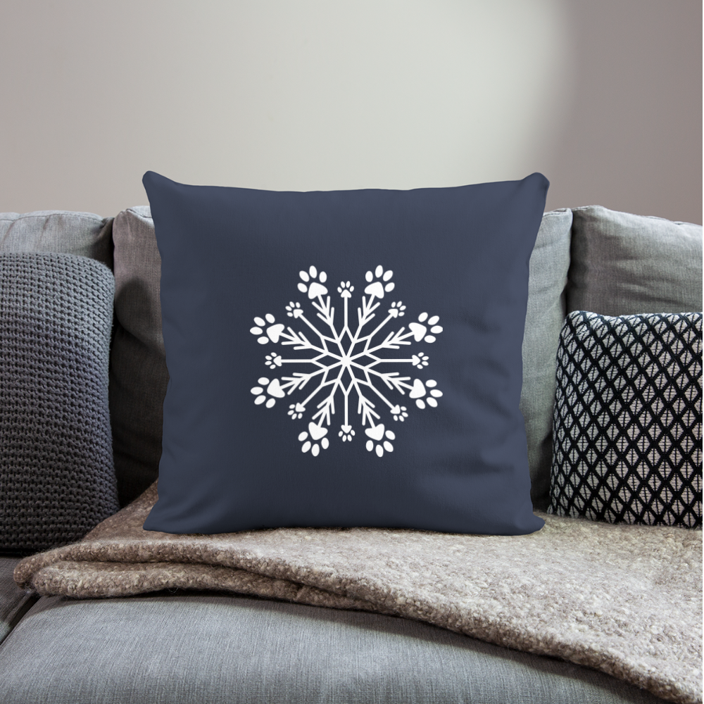 
                  
                    Paw Snowflake Throw Pillow Cover 18” x 18” - navy
                  
                
