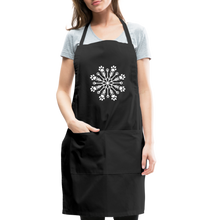 Load image into Gallery viewer, Paw Snowflake Adjustable Apron - black