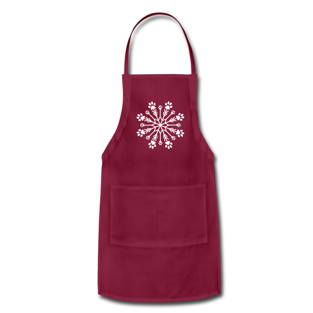 
                  
                    Paw Snowflake Adjustable Apron - burgundy
                  
                