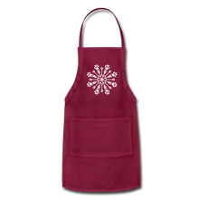 Load image into Gallery viewer, Paw Snowflake Adjustable Apron - burgundy