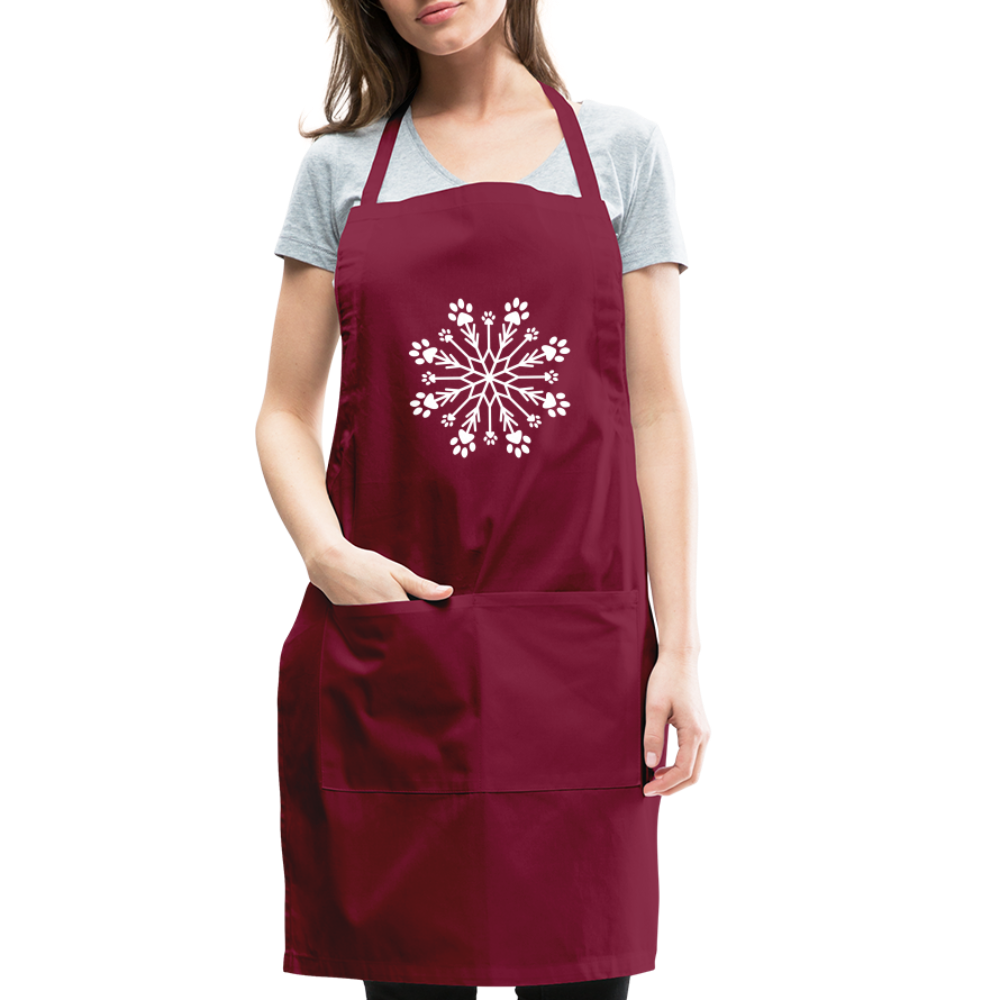 
                  
                    Paw Snowflake Adjustable Apron - burgundy
                  
                